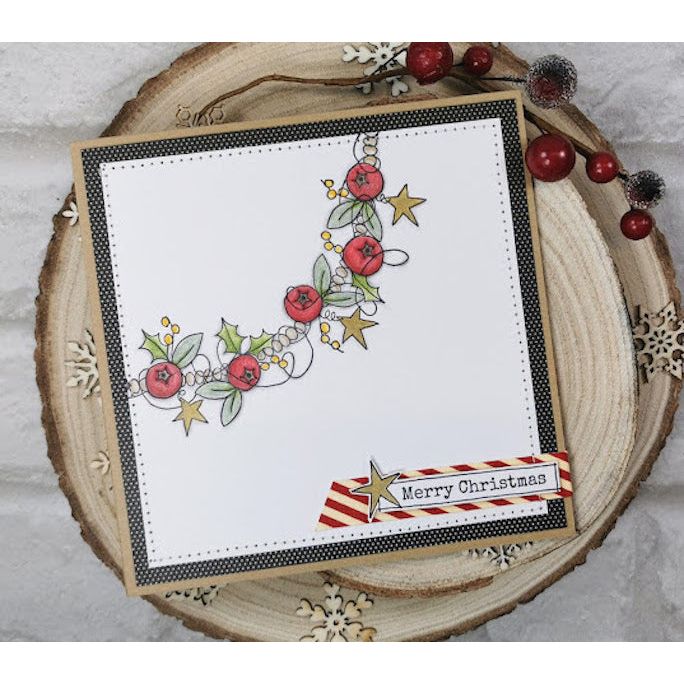 Paper Artsy JOFY 128 Cling Stamps jofy128 merry christmas