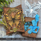 Tim Holtz Sizzix Vault Funky Floral Wreath Thinlits Dies 666563 butterfly