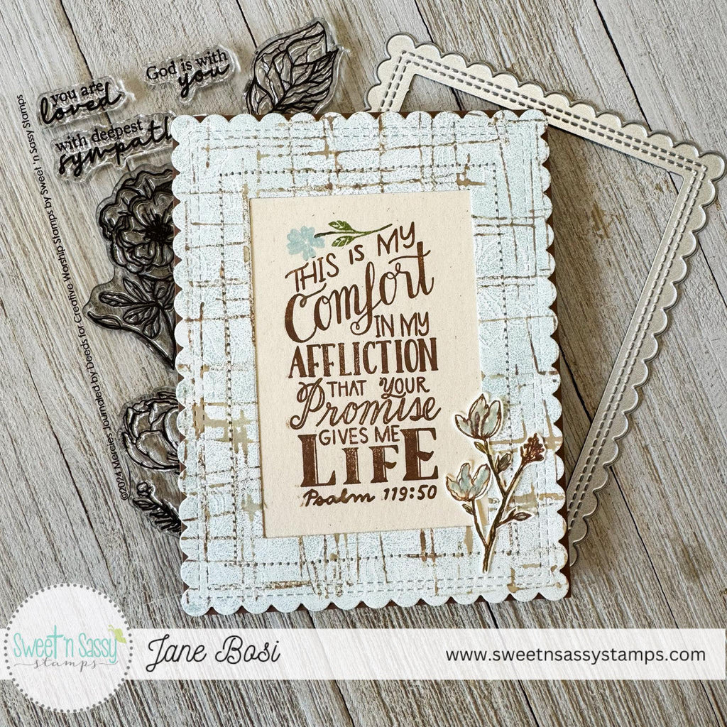 Sweet 'N Sassy Mess Marks Background Clear Stamp cws-24-002 Psalm Card