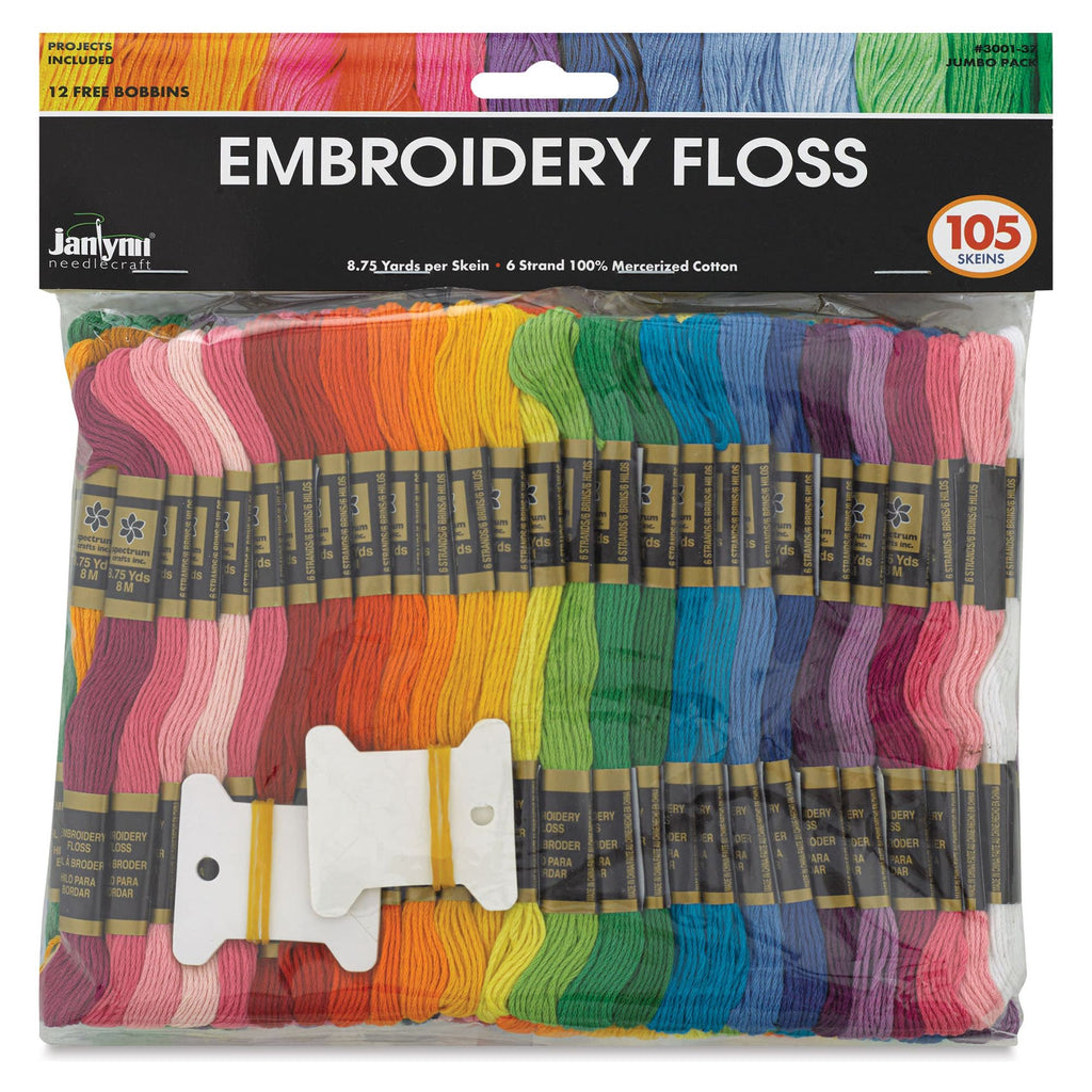 Janlynn Cotton Embroidery Floss Jumbo Pack Assorted Colors 300137