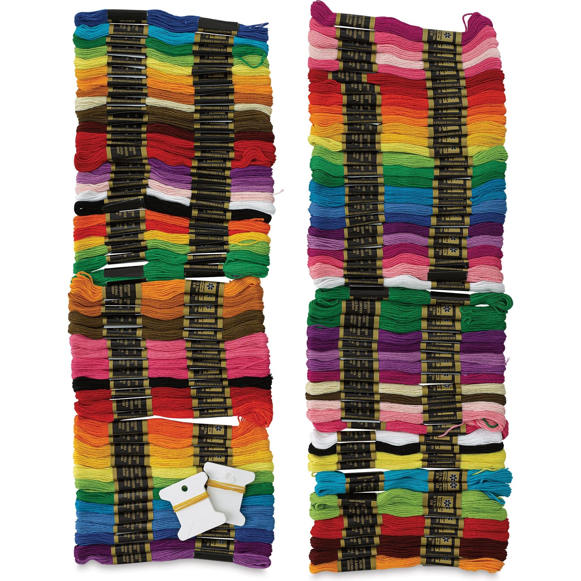 Janlynn Cotton Embroidery Floss Jumbo Pack Assorted Colors 300137 Out of Pack