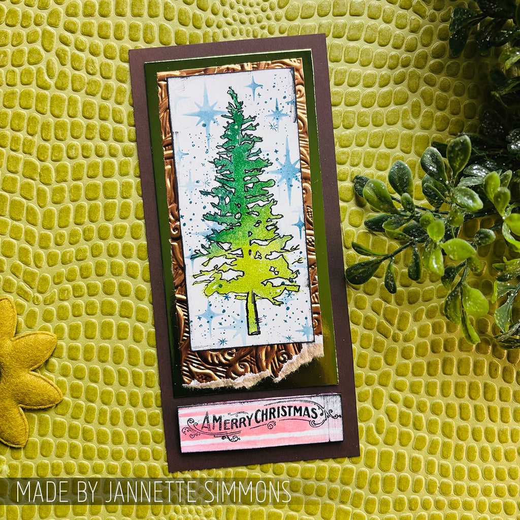 Tim Holtz Clear Stamps and Stencil Vintage Holiday, Sparkle, and Peppermint thmm131