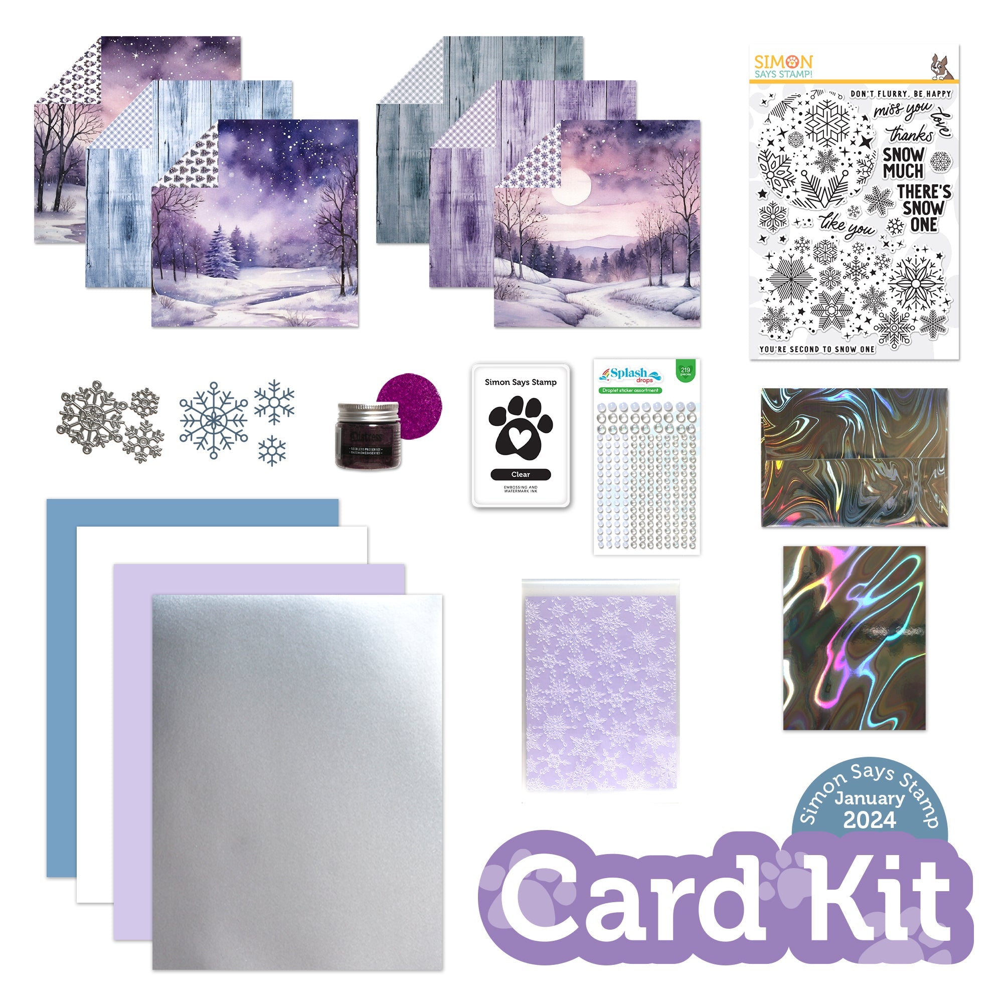 Simon Says Stamp January Card Kit Simon Says Stamp January Card Kit