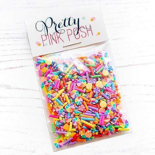 Pretty Pink Posh Over the Rainbow Clay Confetti