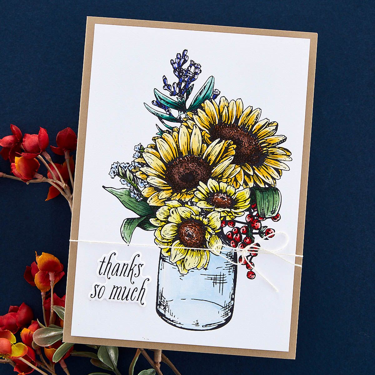 Spellbinders Sunflower Bouquet Press Plate and Etched Die Set bp-095