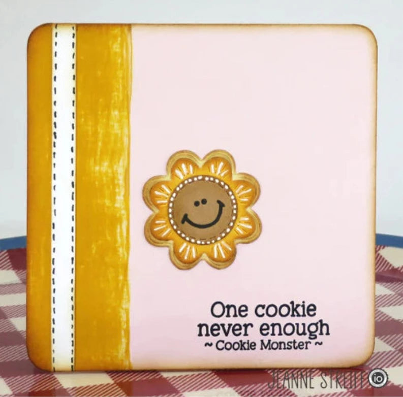 Impression Obsession Steel Dies Sunflower Cookie die1258 cookie monster