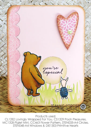 Impression Obsession Lovingly Wrapped For You Clear Stamp Set cl1282 bear