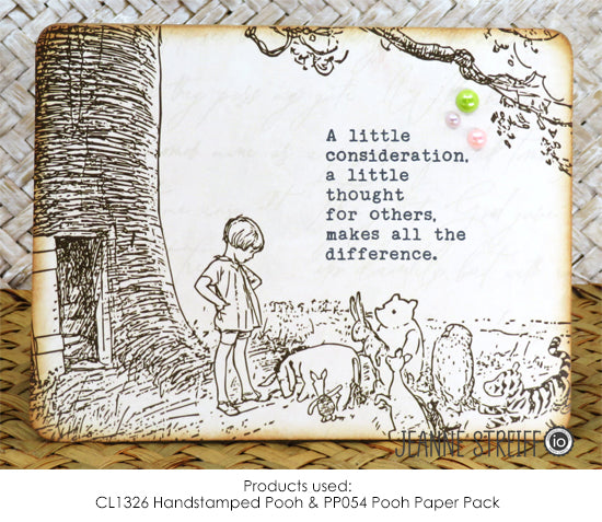 Impression Obsession Handstamped Pooh Clear Stamp Set cl1326 consideration