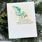 Tim Holtz Clear Stamps and Stencil Sketch Greenery, Plaid and Nordic thmm132