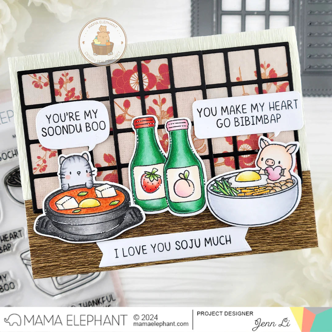 Mama Elephant Bibimbap Clear Stamps i love you
