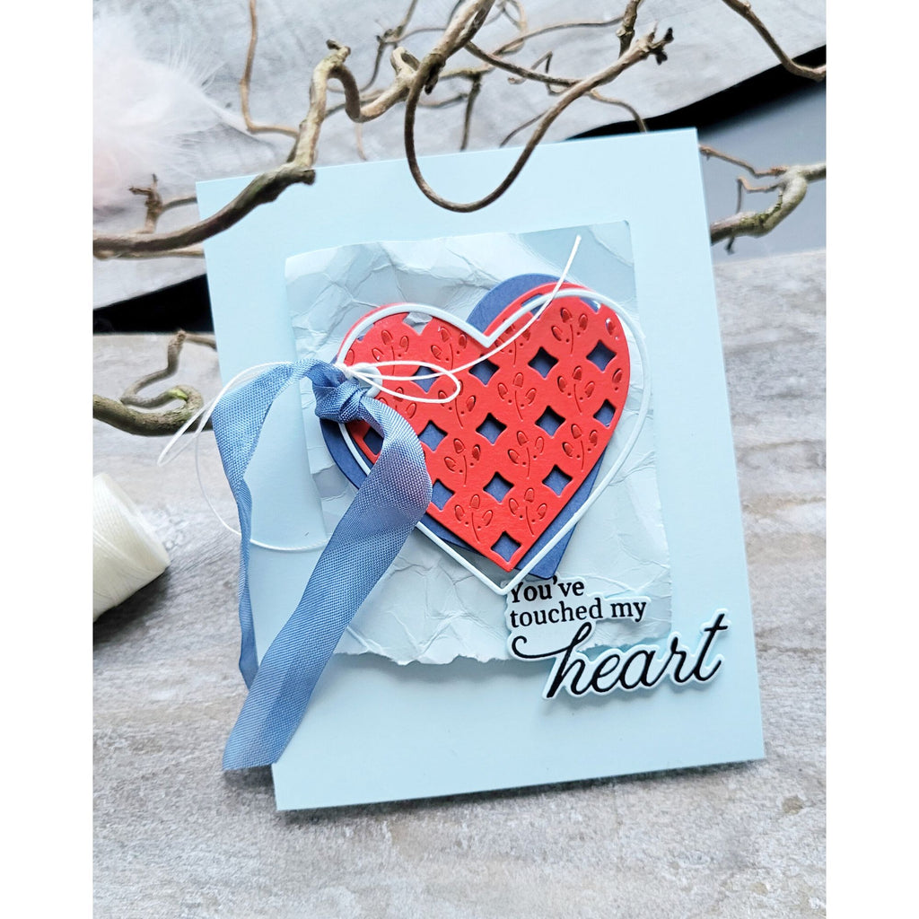 Simon Says Stamp Jewel Heart Wafer Dies s1115 DieCember Friend Card