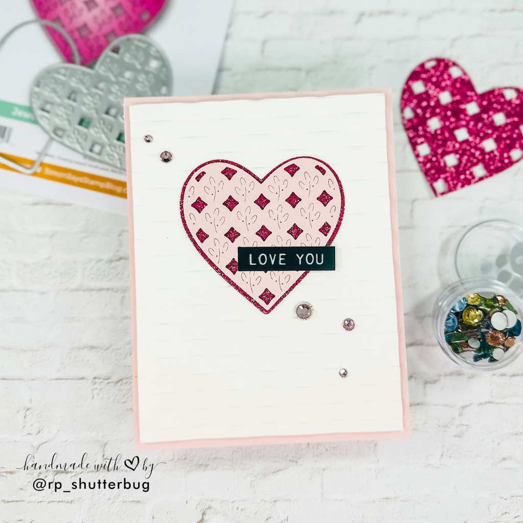 Simon Says Stamp Jewel Heart Wafer Dies s1115 DieCember Love You Card