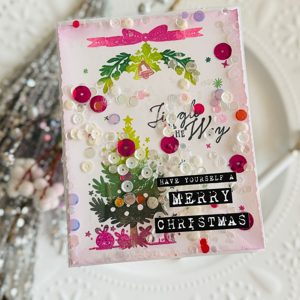 Simon Says Clear Stamps Jingle All the Way 3364ssc Christmas Card