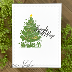 Simon Says Clear Stamps Jingle All the Way 3364ssc Christmas Card