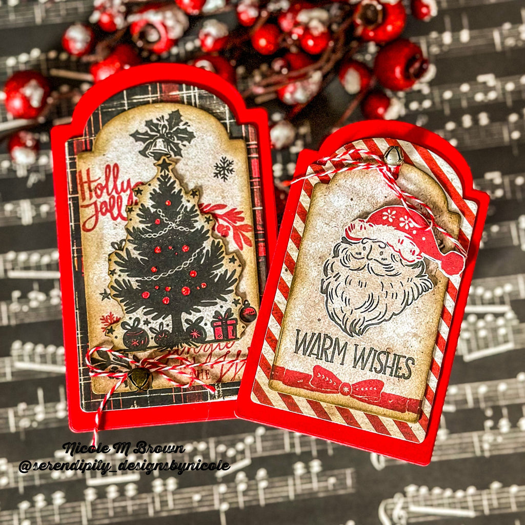 Simon Says Clear Stamps Jingle All the Way 3364ssc Christmas Tags