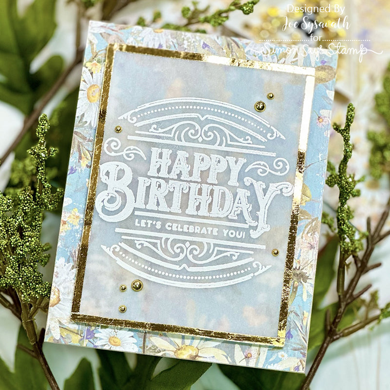 Crafter's Companion DELIGHTFUL DAISIES 6 x 6 Paper Pad ng-dd-pad6 Happy Birthday Floral Card | color-code:ALT03