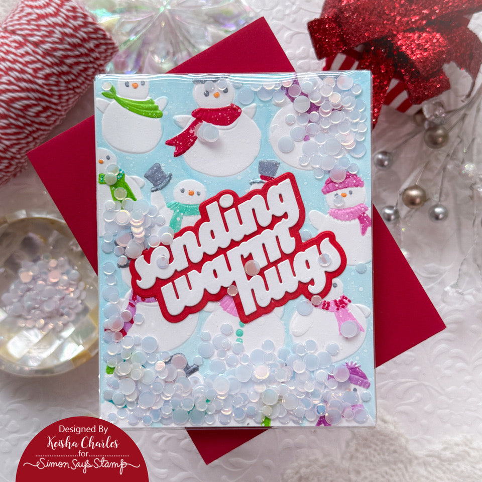 Simon Says Stamp Embossing Folder and Cutting Dies Jolly Snowmen sfd557 DieCember Winter Card