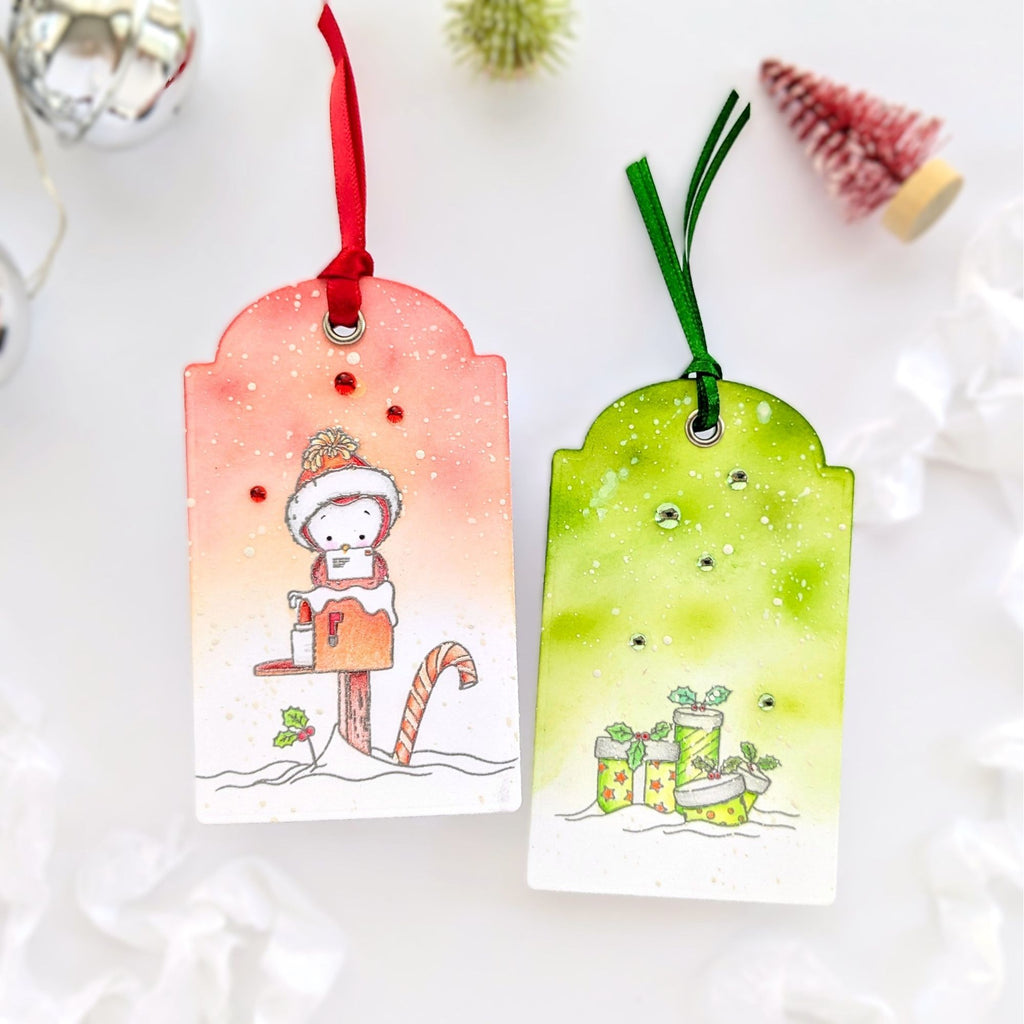 Simon Says Stamps and Dies Jolly Christmas set887jc Festive Fun Christmas Tags