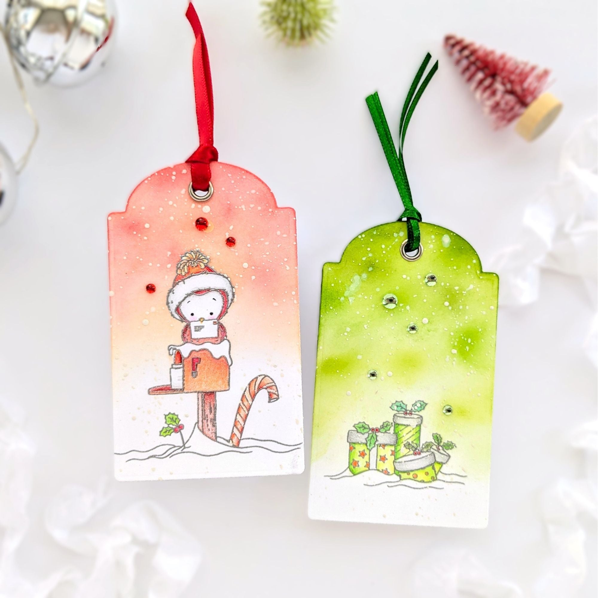 Simon Says Stamps and Dies Jolly Christmas set887jc Festive Fun Christmas Tags