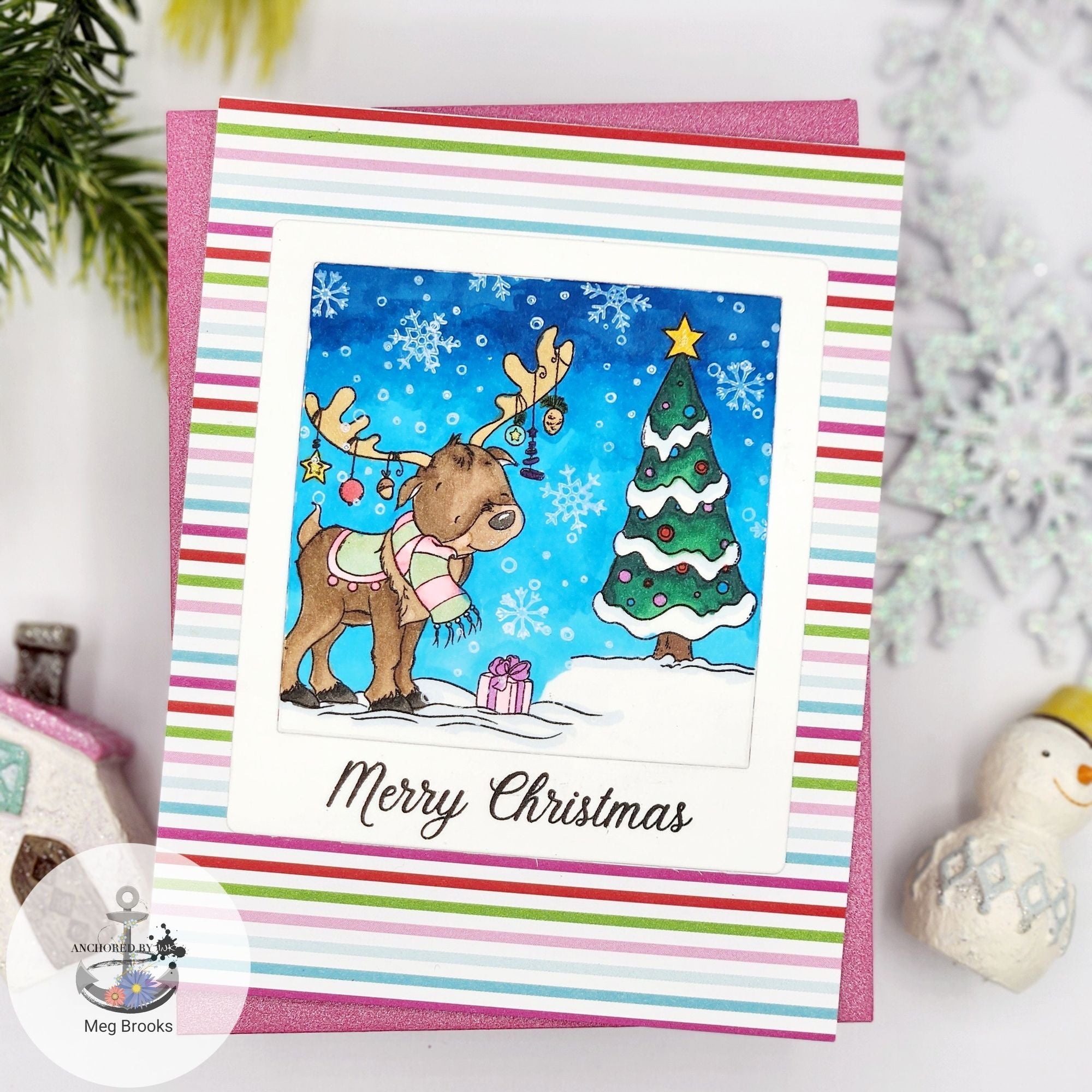 Simon Says Stamps and Dies Jolly Christmas set887jc Festive Fun Christmas Card