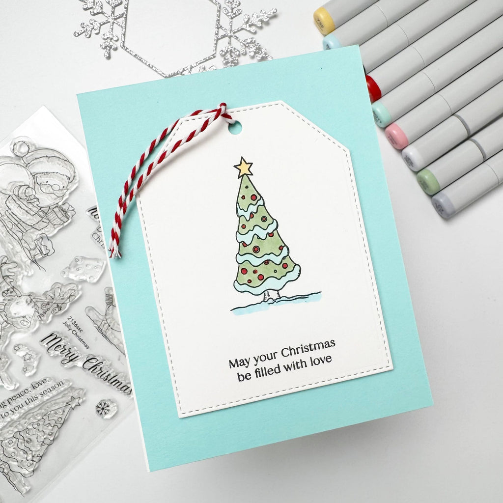 Simon Says Clear Stamps Jolly Christmas 2136ssc Festive Fun Christmas Card