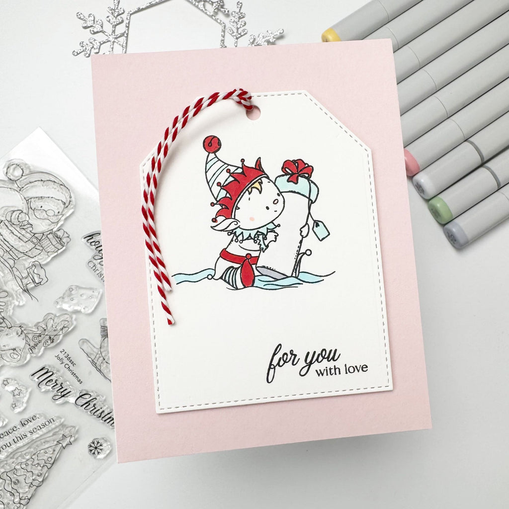 Simon Says Stamps and Dies Jolly Christmas set887jc Festive Fun Christmas Card