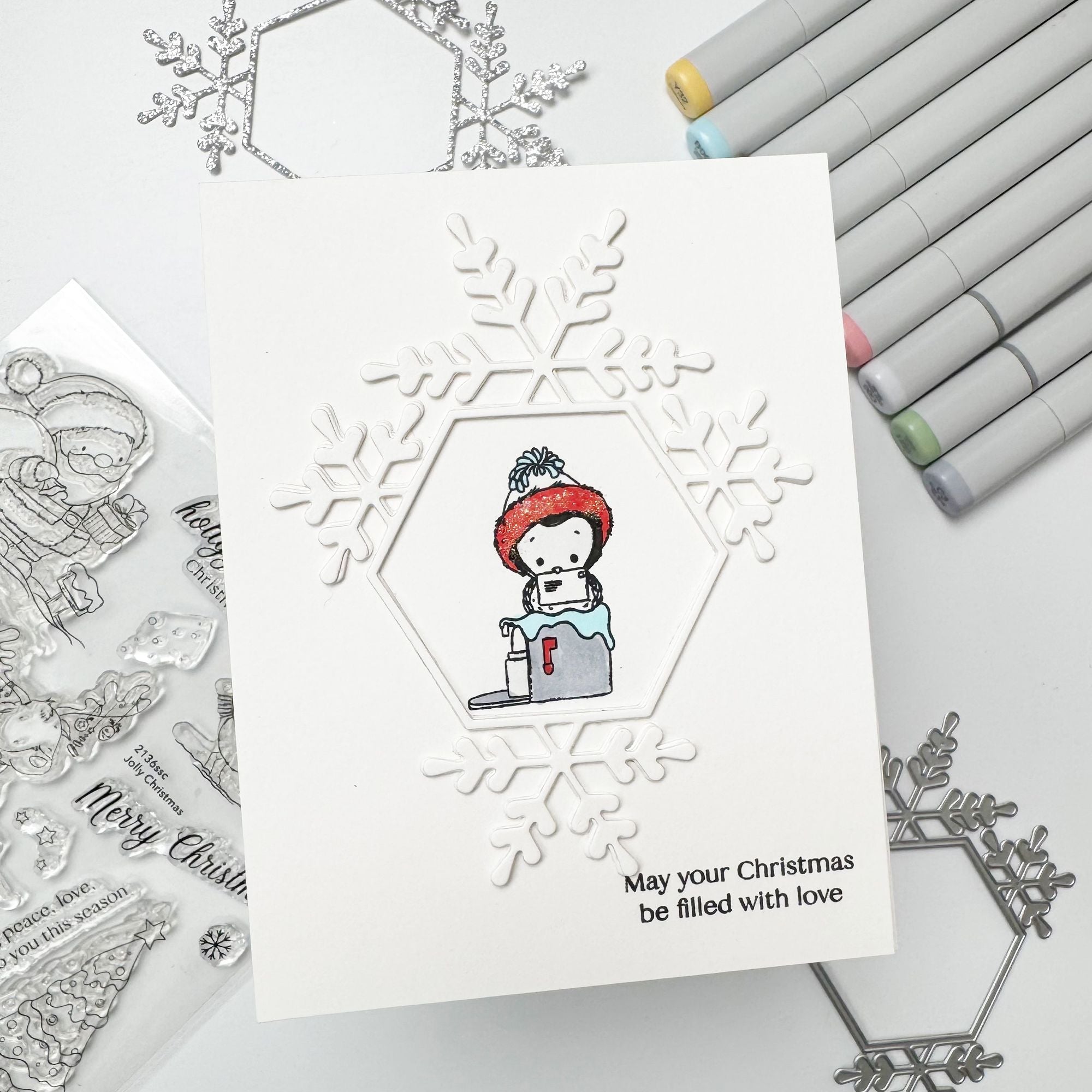 Simon Says Clear Stamps Jolly Christmas 2136ssc Festive Fun Christmas Card