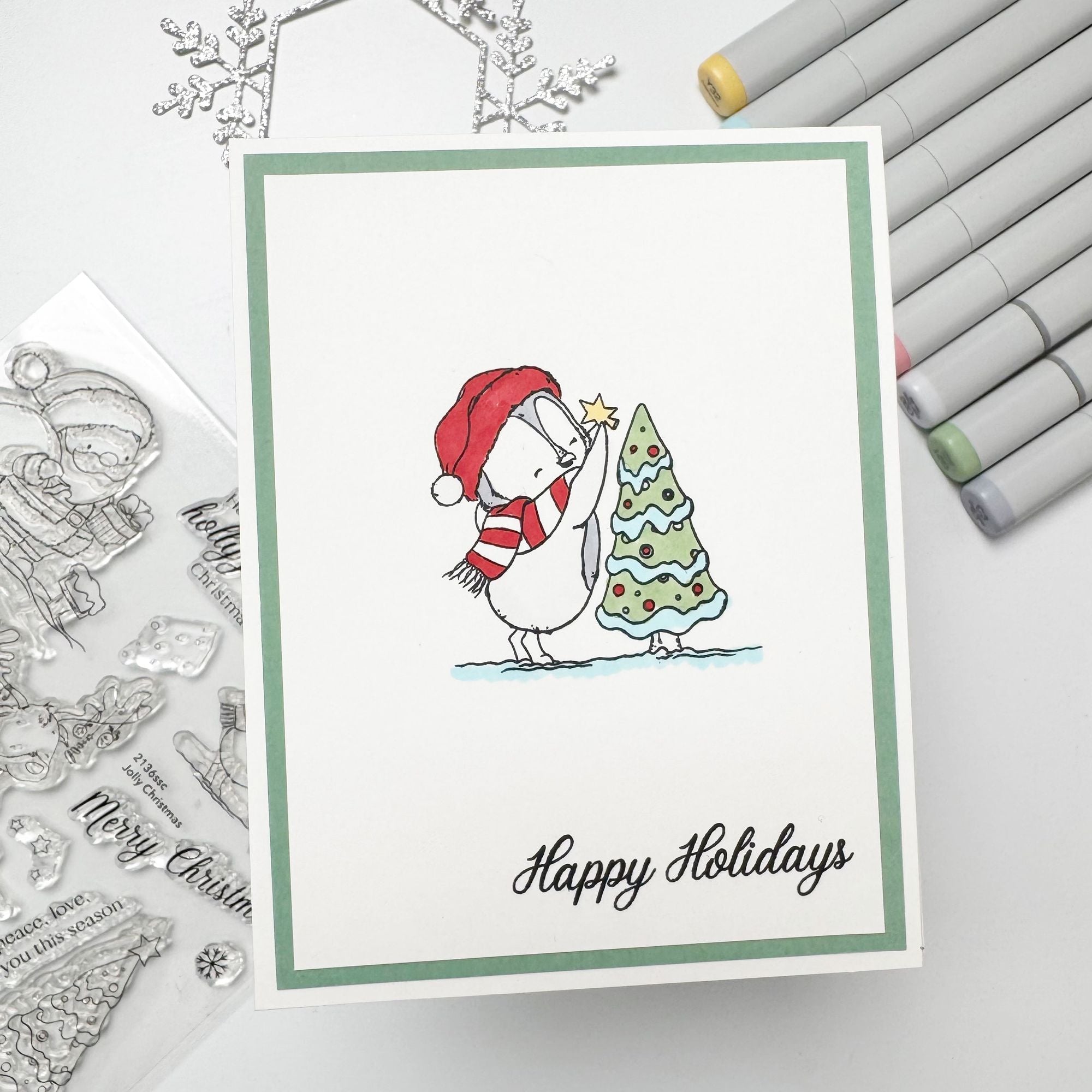 Simon Says Stamps and Dies Jolly Christmas set887jc Festive Fun Christmas Card