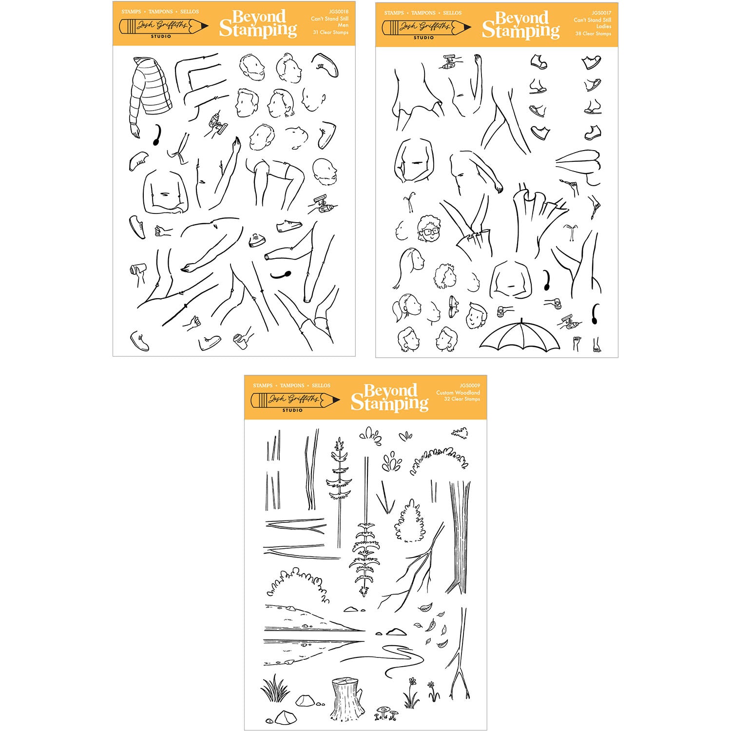 Josh Griffiths Studio Beyond Stamping Can't Stand Still Stamp Bundle