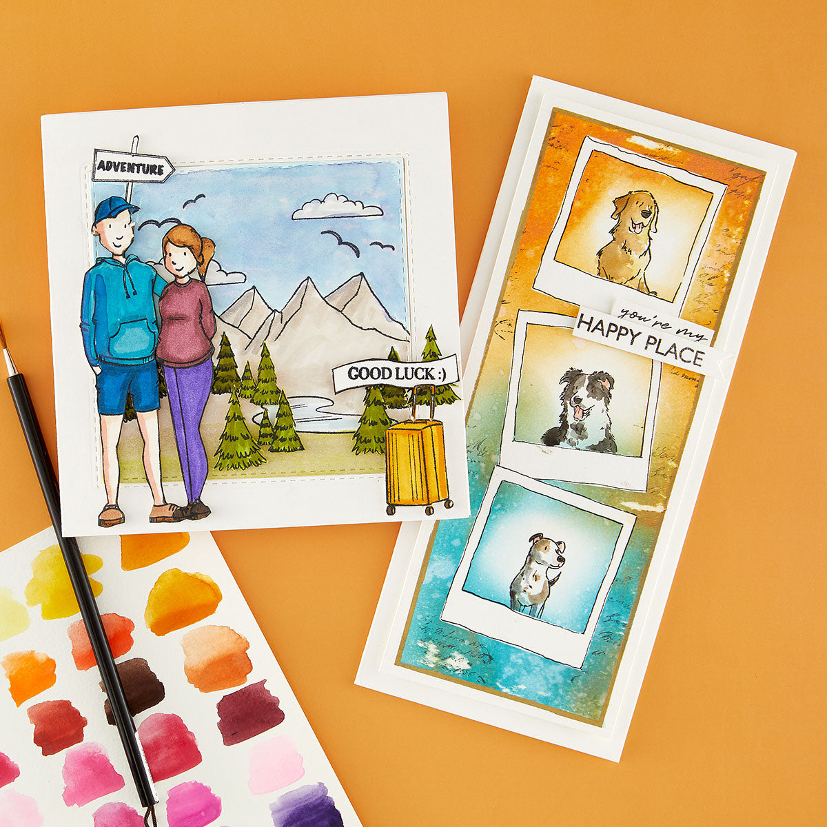 Josh Griffiths Studio Beyond Stamping Custom Portrait I Want It All Bundle bd-1148 good luck travel card