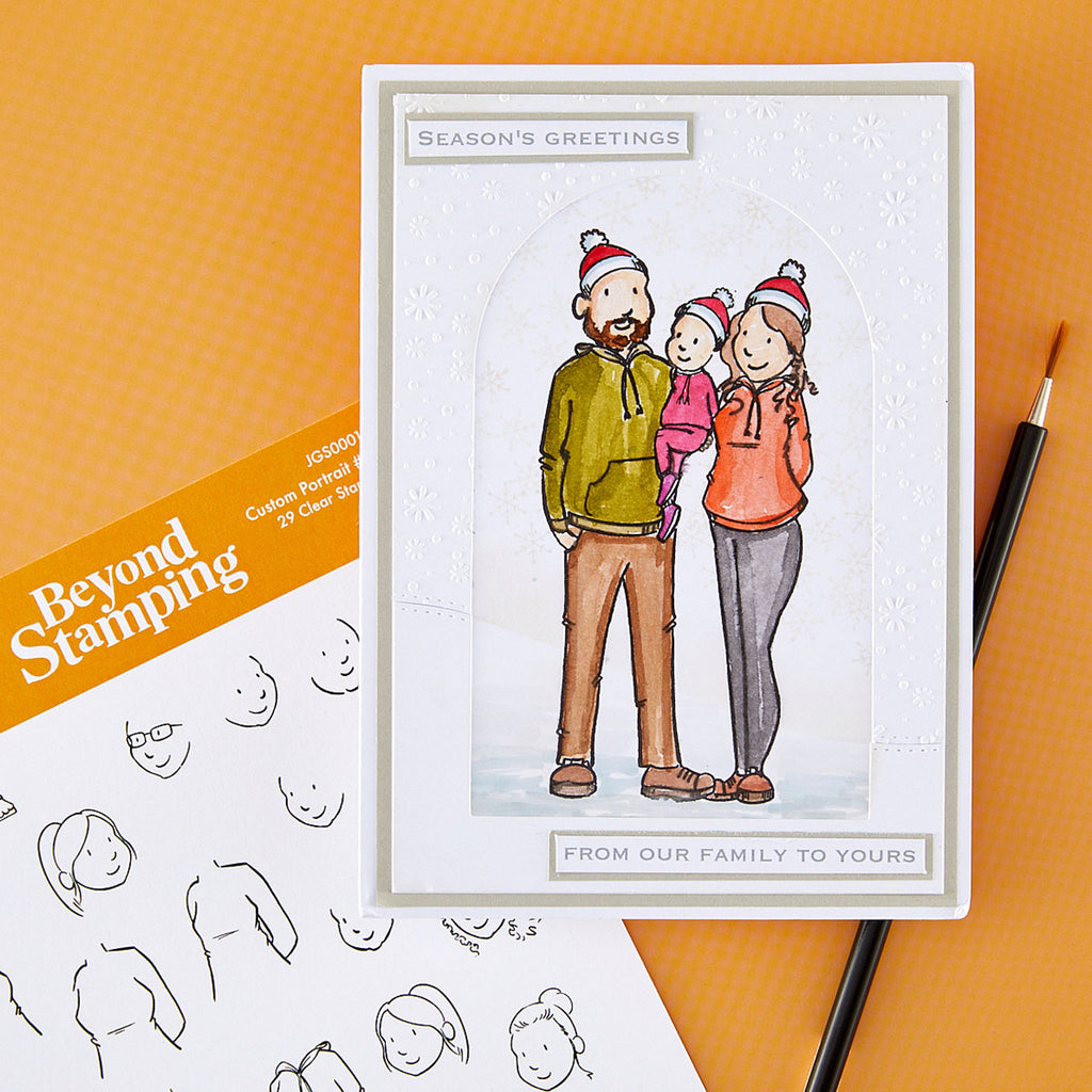 Josh Griffiths Studio Beyond Stamping Custom Portrait I Want It All Bundle bd-1148 season's greetings family card