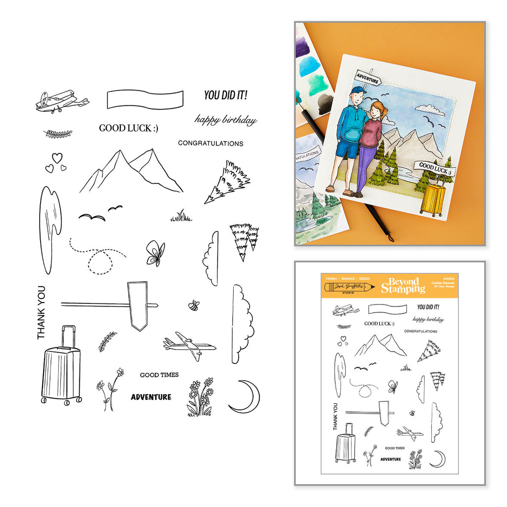 Josh Griffiths Studio Beyond Stamping Outside Elements Clear Stamp Set jgs0004