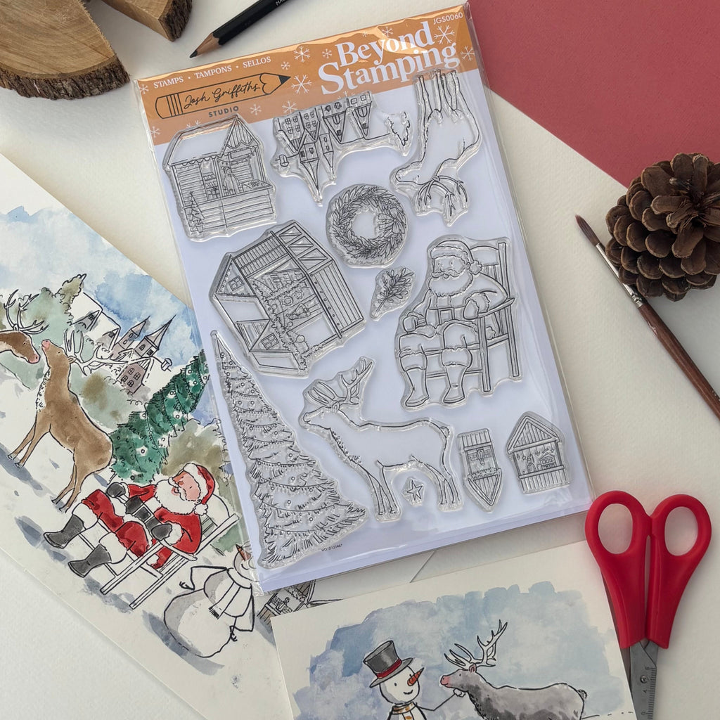 Josh Griffiths Studio Christmas Market Clear Stamp Set jgs0060