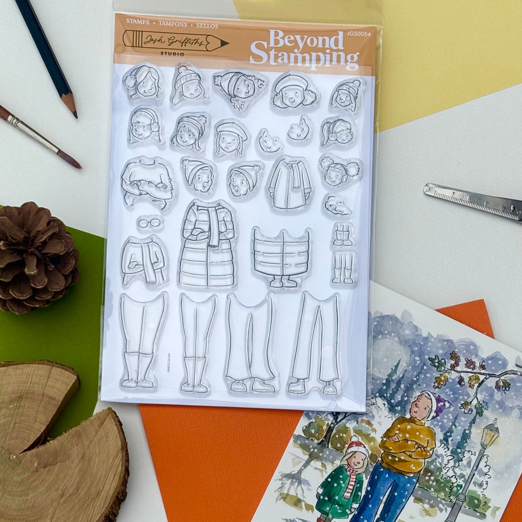 Josh Griffiths Studio Cosy Clothes Female Clear Stamp Set jgs0054