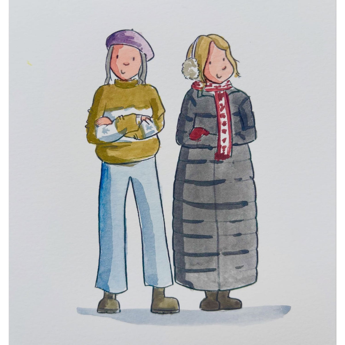 Josh Griffiths Studio Cosy Clothes Female Clear Stamp Set jgs0054 women in winter coats