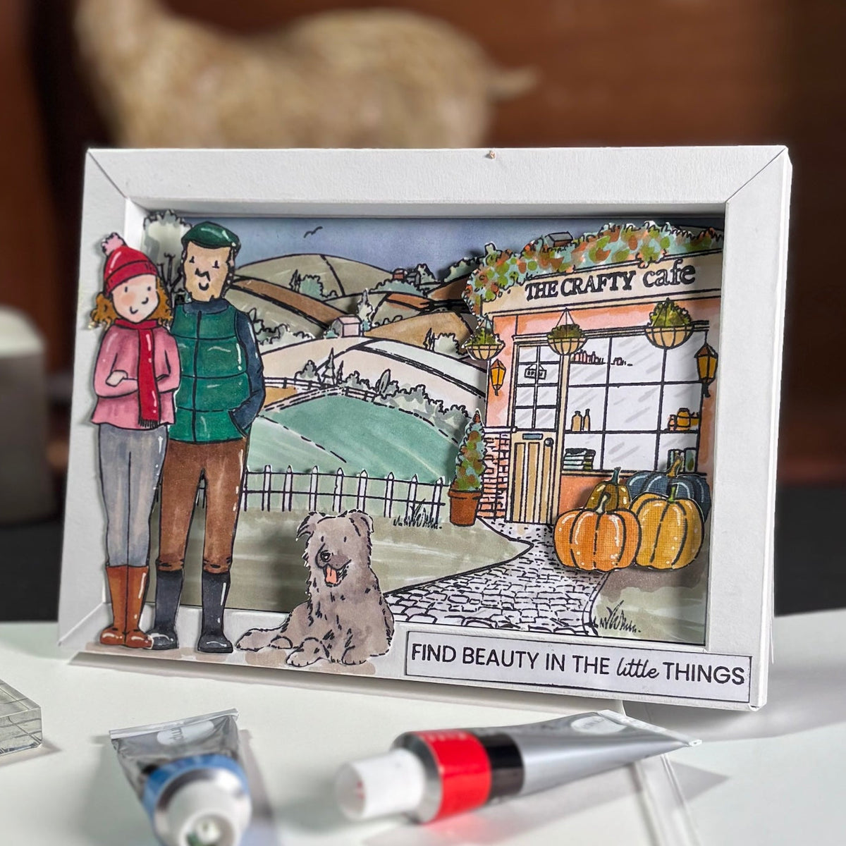 Josh Griffiths Studio Cosy Clothes Male Clear Stamp Set jgs0055 crafty cafe couple dog beauty in little things frame