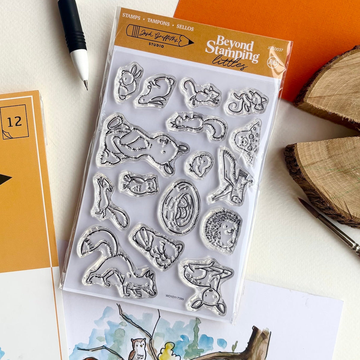 Josh Griffiths Studio Mini Storybook Animals Clear Stamp Set jgs0037