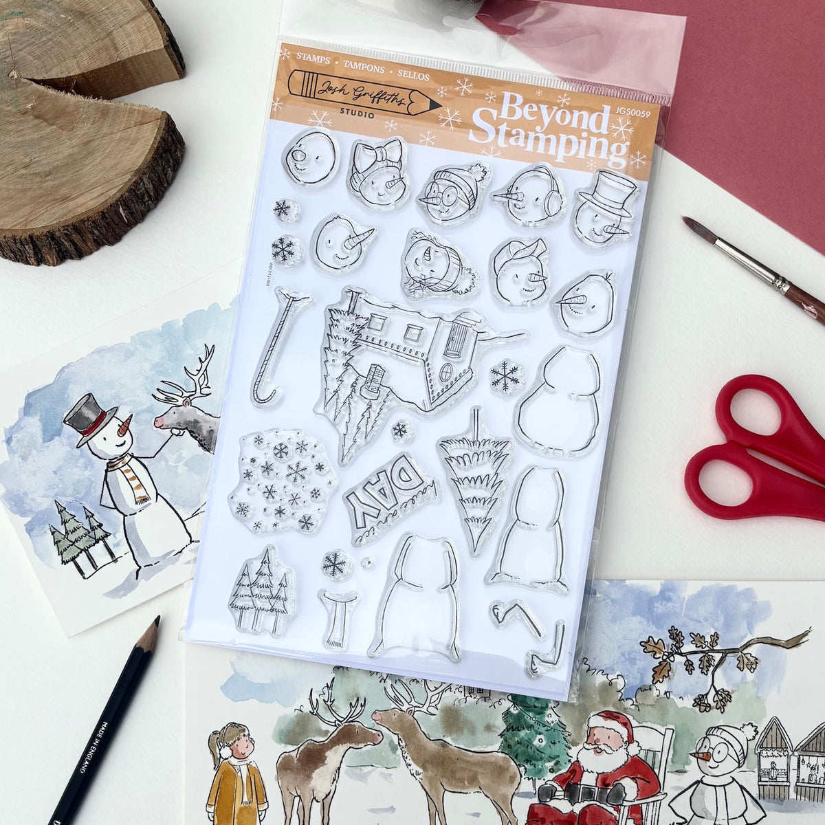 Josh Griffiths Studio Snow People Clear Stamp Set jgs0059