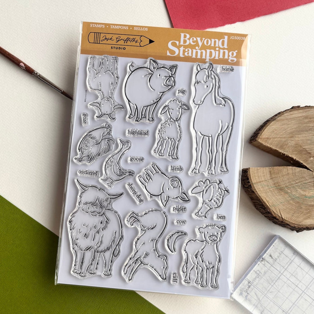 Josh Griffiths Studio Storybook Farm Animals Clear Stamp Set jgs0038