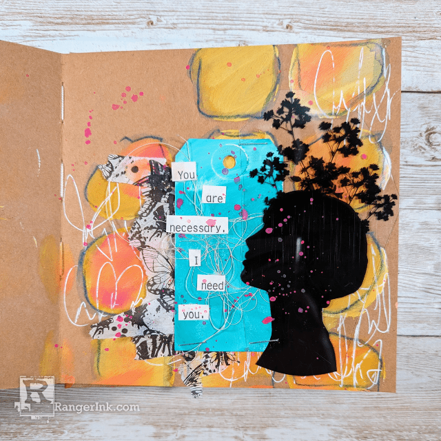 Dina Wakley Ranger Set 2 Typed MEdia Ledgers mda79040 Vibrant Journal Page | color-code:ALT03