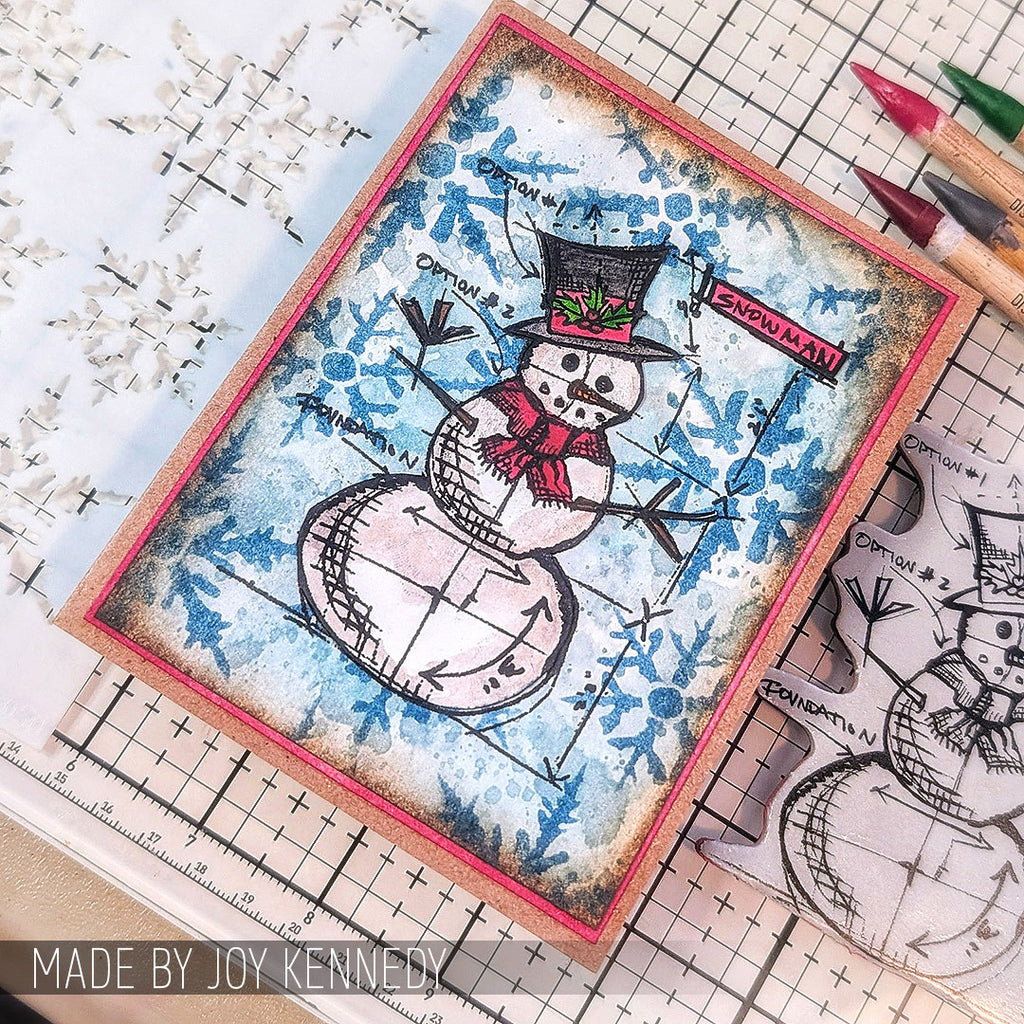 Tim Holtz Cling Rubber Stamps CHRISTMAS BLUEPRINT CMS135