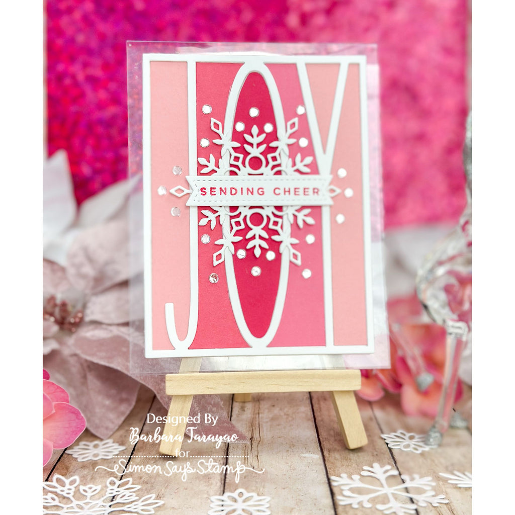 Simon Says Stamp Joy Cover Wafer Die 1424md And Everything Nice Christmas Card