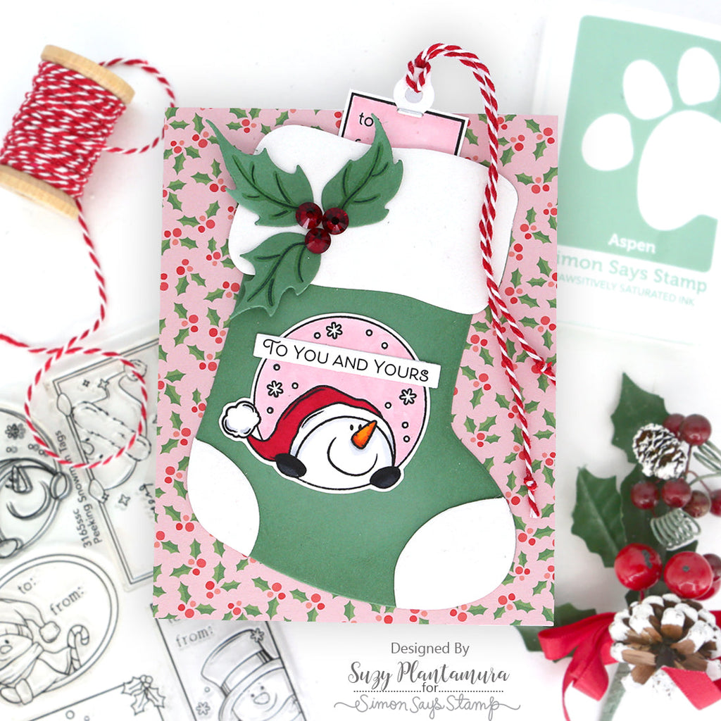 Simon Says Stamp EZ Strips and Dies Joy set897je DieCember Christmas Tag
