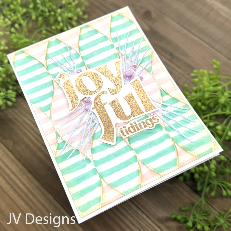 Simon Says Clear Stamps Joyful Greetings 3015msc Christmas Card