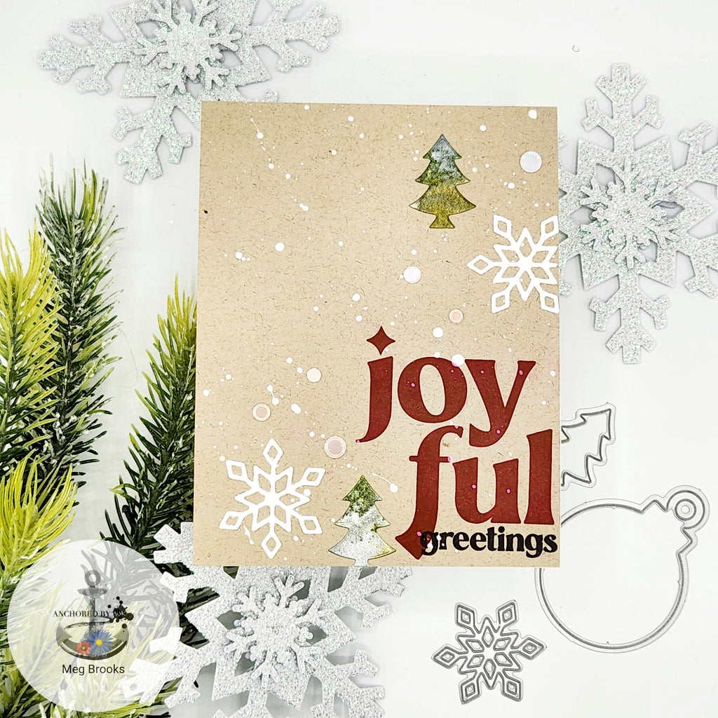 Simon Says Clear Stamps Joyful Greetings 3015msc Christmas Card