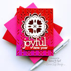 Simon Says Clear Stamps Joyful Greetings 3015msc New Year Card