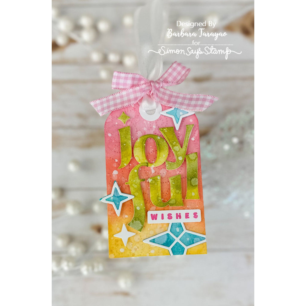 Simon Says Stamp Joyful Wafer Dies md112969 All The Joy Christmas Tag