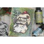 Tim Holtz Clear Stamps and Stencil Jolly Santa, Peppermint and Tinsel thmm154