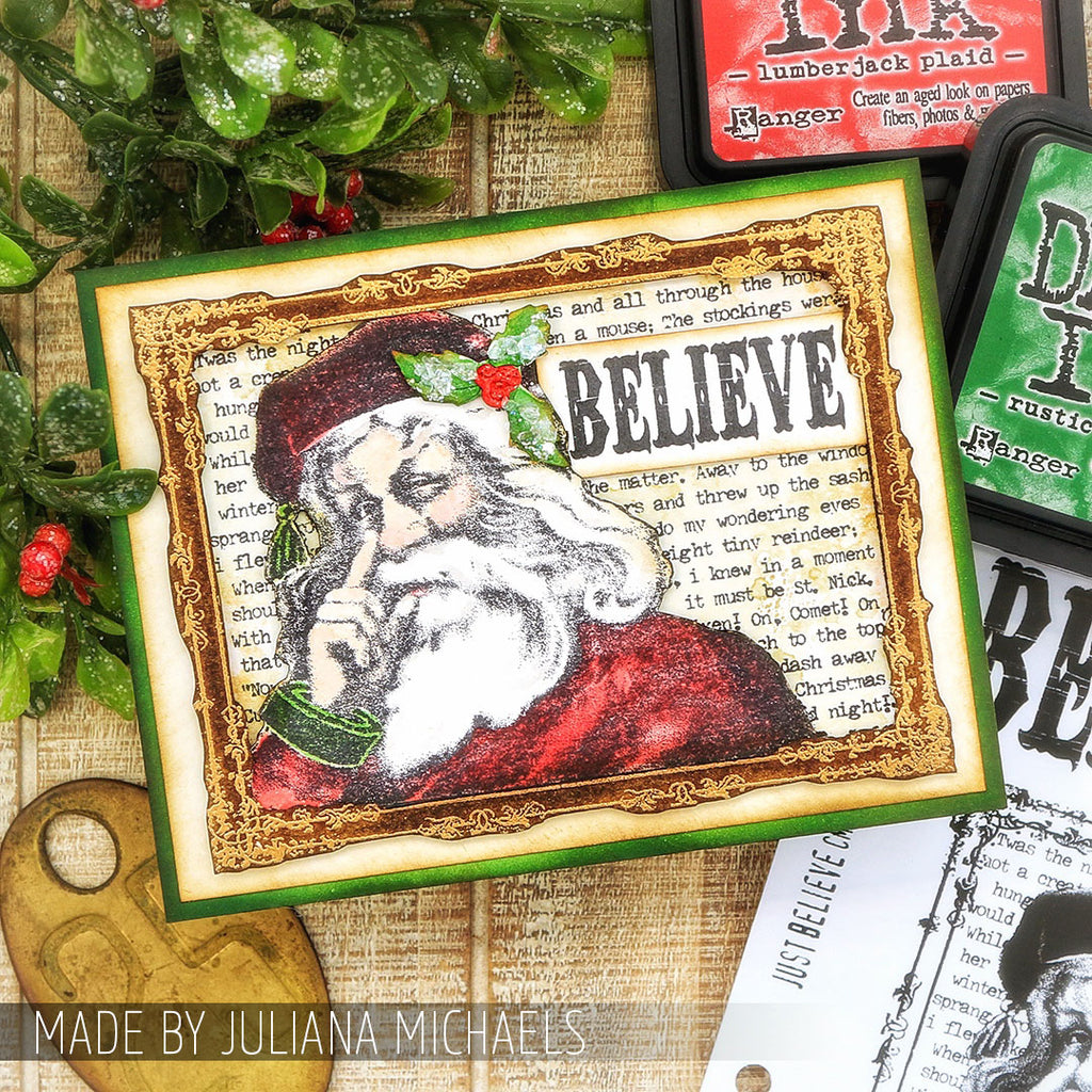 Tim Holtz Cling Rubber Stamps Just Believe cms031