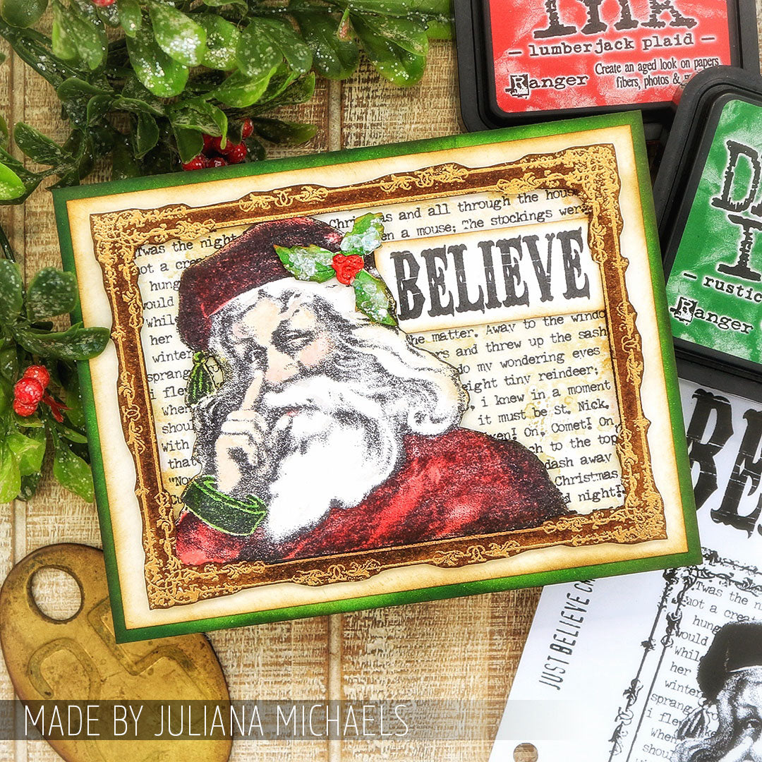 Tim Holtz Cling Rubber Stamps Just Believe cms031